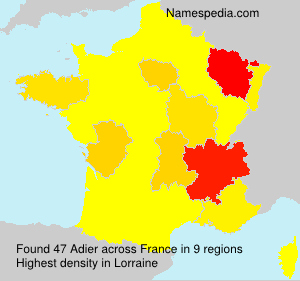 Surname Adier in France Surname Adier in France