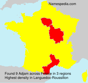 Surname Adjam in France Surname Adjam in France