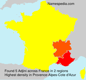 Surname Adjini in France Surname Adjini in France