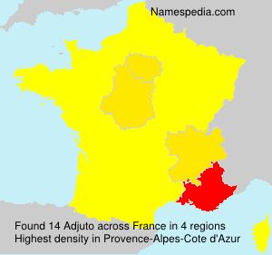 Surname Adjuto in France Surname Adjuto in France