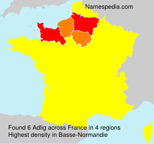 Surname Adlig in France Surname Adlig in France