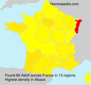 Surname Adolf in France Surname Adolf in France