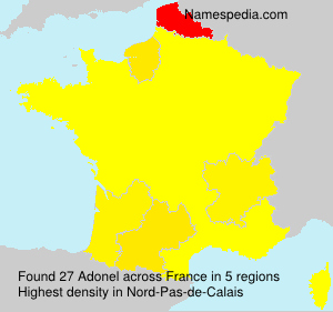Surname Adonel in France Surname Adonel in France