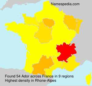 Surname Ador in France Surname Ador in France