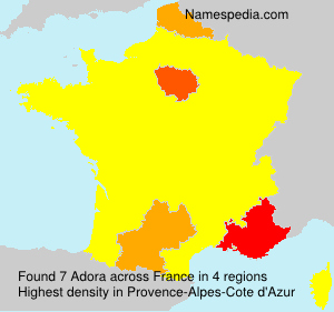 Surname Adora in France Surname Adora in France