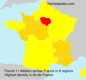 Surname Adotevi in France Surname Adotevi in France