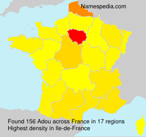 Surname Adou in France Surname Adou in France