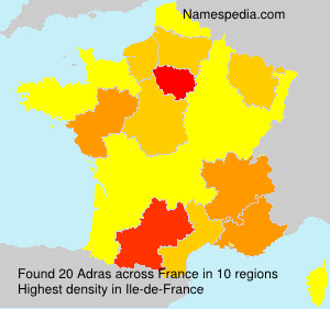 Surname Adras in France Surname Adras in France