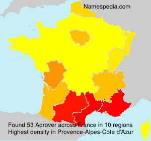 Surname Adrover in France Surname Adrover in France