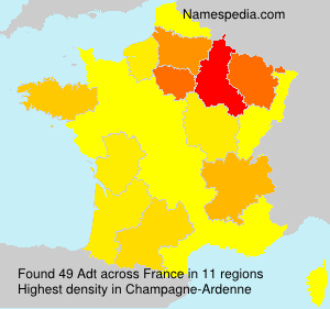 Surname Adt in France Surname Adt in France