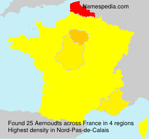 Surname Aernoudts in France Surname Aernoudts in France