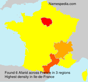 Surname Afarid in France Surname Afarid in France