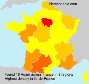 Surname Agam in France Surname Agam in France