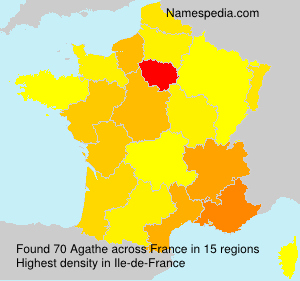Surname Agathe in France Surname Agathe in France