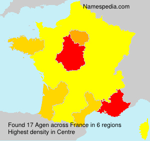 Surname Agen in France Surname Agen in France