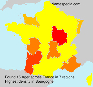 Surname Ager in France Surname Ager in France