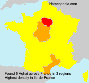 Surname Aghai in France Surname Aghai in France