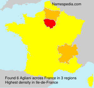 Surname Agliani in France Surname Agliani in France