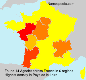 Surname Agnelet in France Surname Agnelet in France