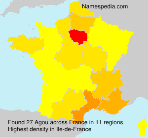 Surname Agou in France Surname Agou in France