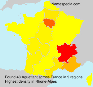 Surname Aguettant in France Surname Aguettant in France