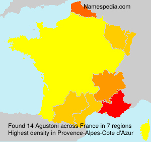 Surname Agustoni in France Surname Agustoni in France