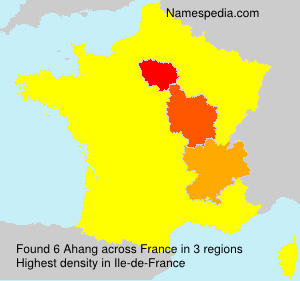 Surname Ahang in France Surname Ahang in France