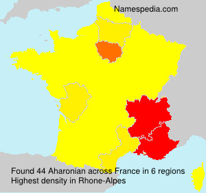Surname Aharonian in France Surname Aharonian in France