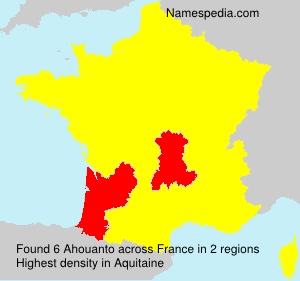 Surname Ahouanto in France Surname Ahouanto in France