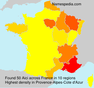 Surname Aici in France Surname Aici in France