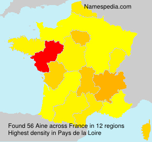 Surname Aine in France Surname Aine in France
