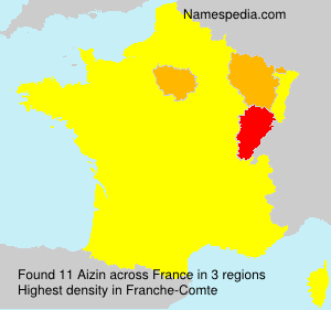 Surname Aizin in France