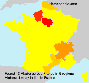 Surname Akaba in France Surname Akaba in France