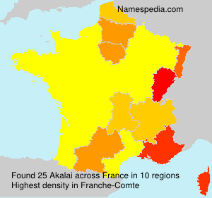 Surname Akalai in France Surname Akalai in France