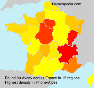 Surname Akcay in France Surname Akcay in France
