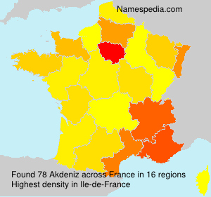 Surname Akdeniz in France Surname Akdeniz in France
