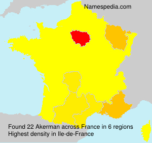 Surname Akerman in France Surname Akerman in France
