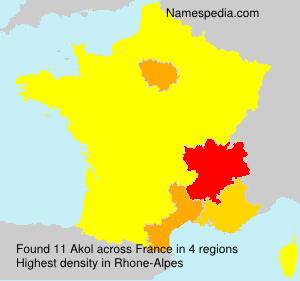 Surname Akol in France Surname Akol in France