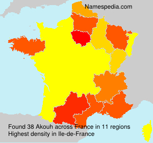 Surname Akouh in France Surname Akouh in France