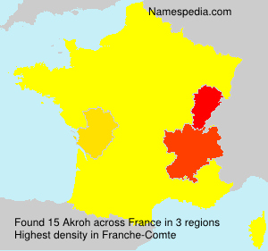 Surname Akroh in France Surname Akroh in France