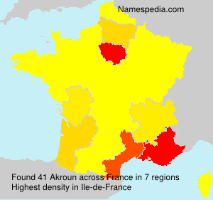 Surname Akroun in France