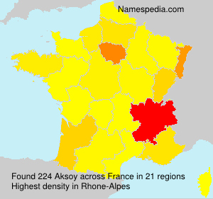 Surname Aksoy in France Surname Aksoy in France
