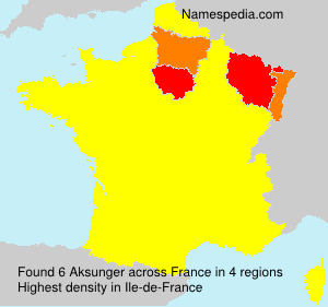 Surname Aksunger in France Surname Aksunger in France