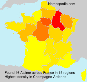 Surname Alaime in France Surname Alaime in France