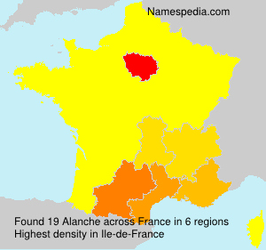 Surname Alanche in France Surname Alanche in France