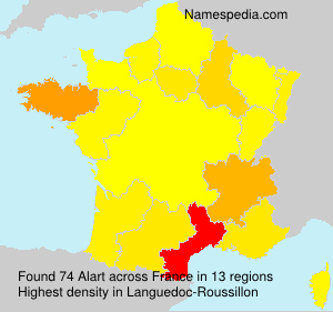 Surname Alart in France Surname Alart in France