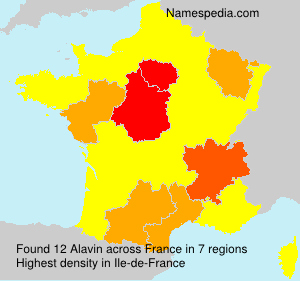 Surname Alavin in France Surname Alavin in France
