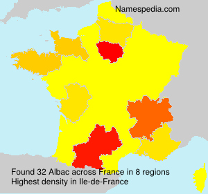 Surname Albac in France Surname Albac in France