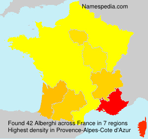 Surname Alberghi in France Surname Alberghi in France