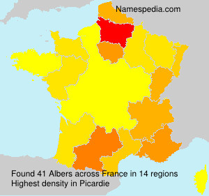 Surname Albers in France Surname Albers in France